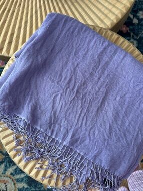 Lilac Purple Pashmina Wool and Silk Handloom